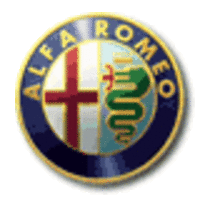 Das Unternehmenslogo von Alfa Romeo
