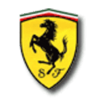 Das Unternehmenslogo von Ferrari