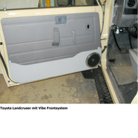 Die abgedeckte Verkabelung in der Seitentüre eines Toyotas