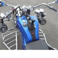 Vogelperspektive auf ein blaues Trike